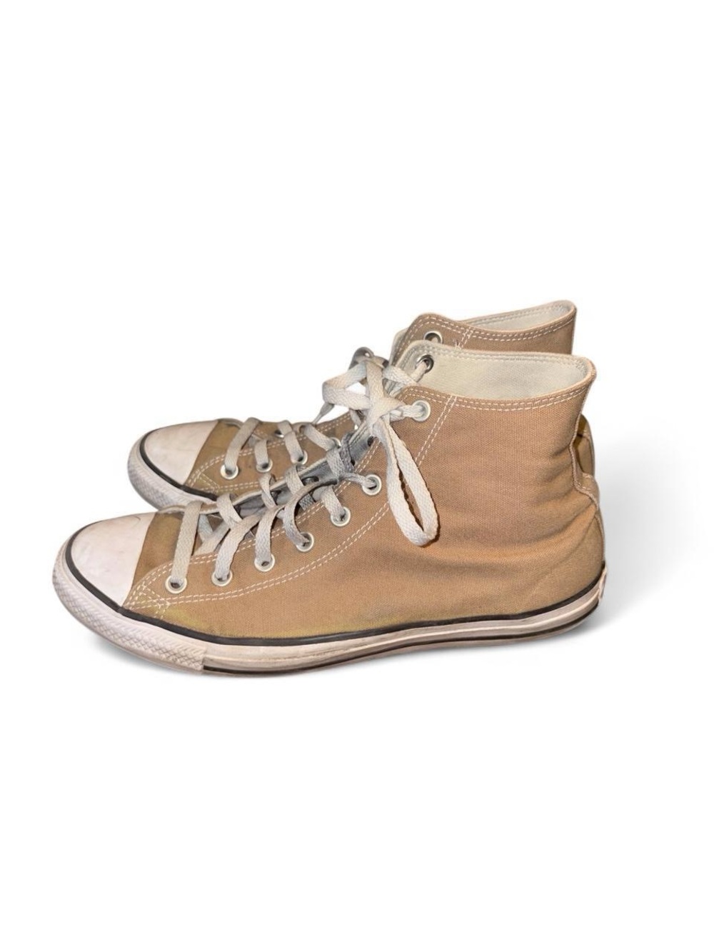 Converse Men's High-Top Sneakers in Tan and White